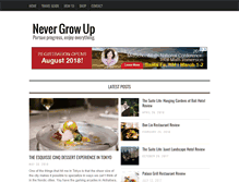 Tablet Screenshot of nevergrowupmag.com